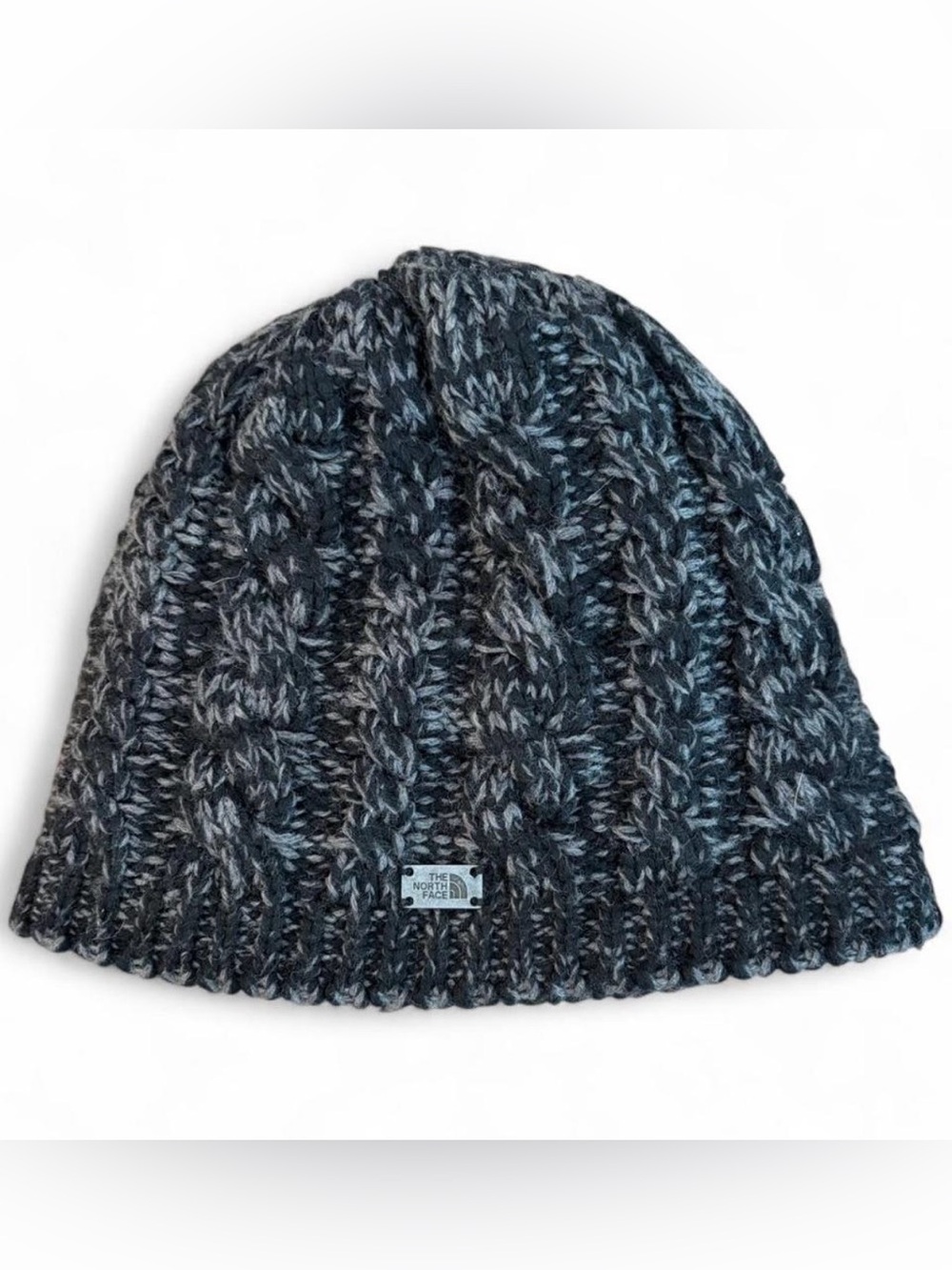 The North Face unisex gray + black marled knit winter beanie